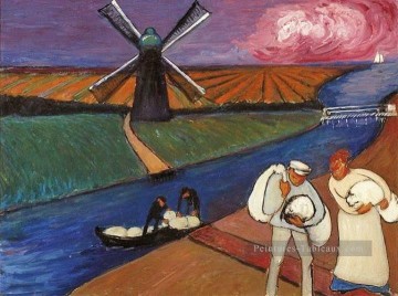 moulin à vent Marianne von Werefkin Expressionnisme Peinture à l'huile